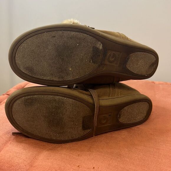 Guess Brown Sueded Lace Up Boots with Faux Fur Trim - Size 8.5 - Picture 8 of 10